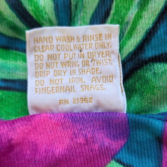 VTG Sirena 70s Retro Desert Glam Mrs. Roper Tropical Beachy Coastal Coverup - Picture 9 of 9